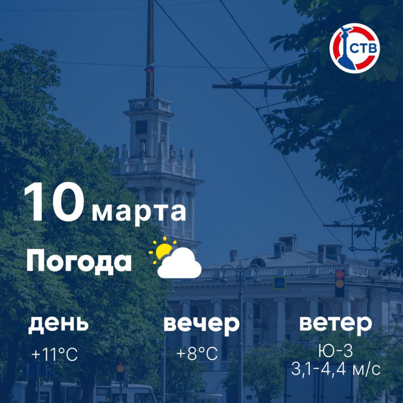 Доброе утро, севастопольцы! Сегодня, 10 марта, в городе переменная облачность