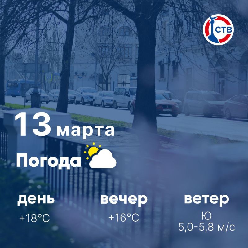 Доброе утро, севастопольцы! Сегодня, 13 марта, в городе переменная облачность