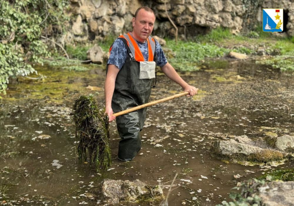 На «Максимовой даче» сотрудники ГБУ «Дирекция ООПТ и лесного хозяйства» чистят пруды