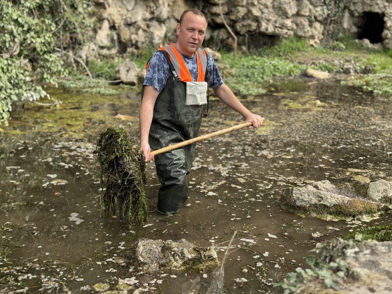 На «Максимовой даче» очищают пруды
