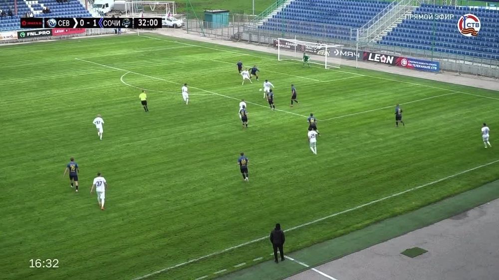 ГООООООООООЛ!. На 32 минуте игрок ФК «Севастополь» Амет Дугу забивает гол и сравнивает счёт