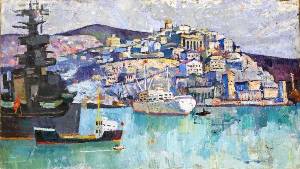 Картина Адольфа Лозы «Севастопольский пейзаж»