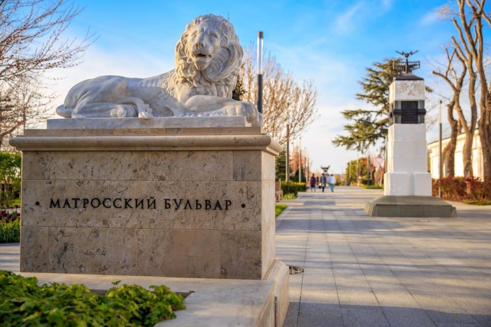 Весна в разгаре: на Матросском бульваре распустились тюльпаны, а совсем скоро полноценно зацветёт сакура