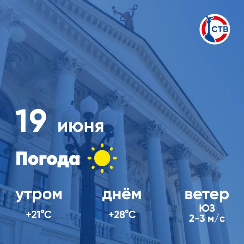 Доброе утро, севастопольцы! Сегодня, 19 июня, в городе солнечно