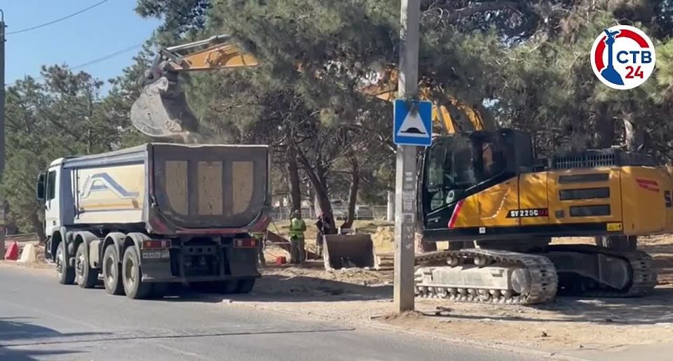 В Севастополе продолжается реконструкция водопровода, соединяющего водоузлы №7 и №20