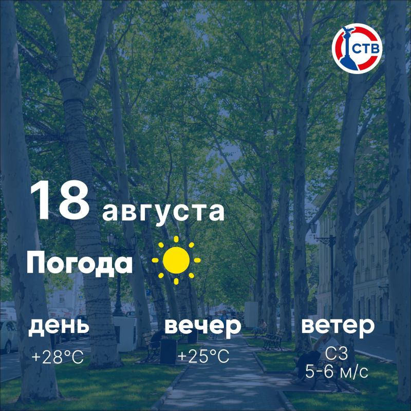 Доброе утро, севастопольцы! Сегодня в городе солнечно, без осадков