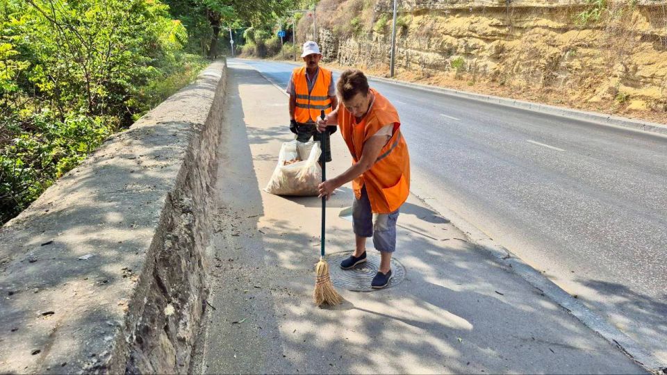 В преддверии 1 сентября, сотрудники Департамента транспорта, Севавтодора и Севморпорта вышли на инициативный субботник