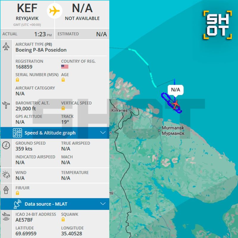 ��������� ������-��������� Boeing P-8A Poseidon ��������� ����� � ����������