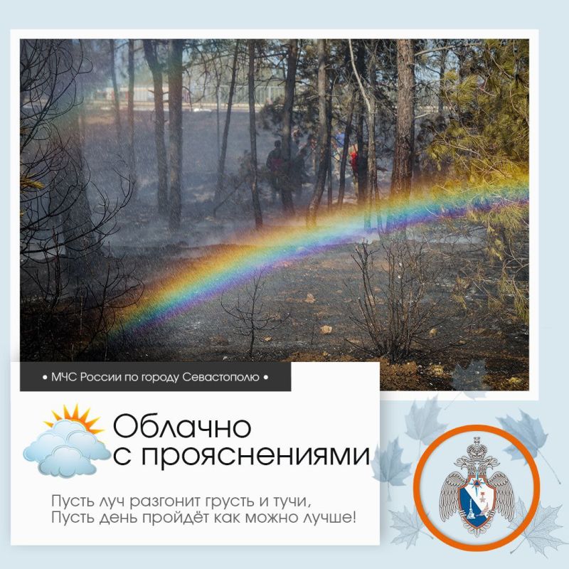 Доброе утро, Севастополь!. По данным гидрометцентра, 10 сентября в Севастополе будет облачно с прояснениями, ожидаются дождь и гроза