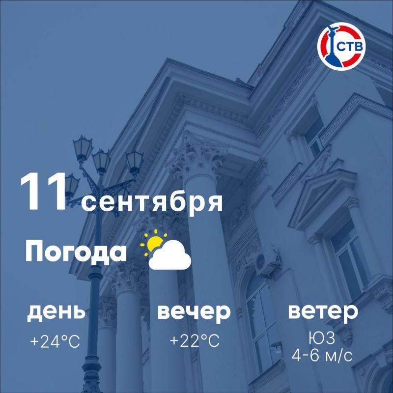 Доброе утро, севастопольцы! Сегодня, 11 сентября, в городе переменная облачность