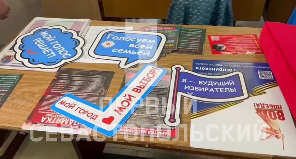 На избирательных участках в Севастополе замечен дельфин в бескозырке