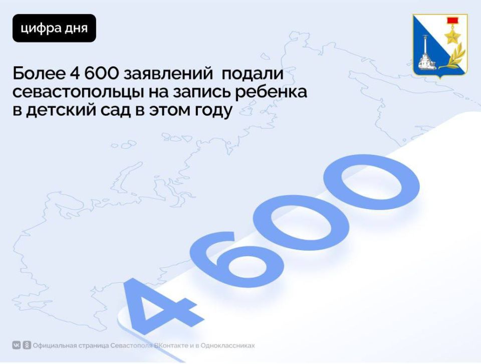 Боле 4,5 тысяч заявлений подали севастопольские родители в детские сады