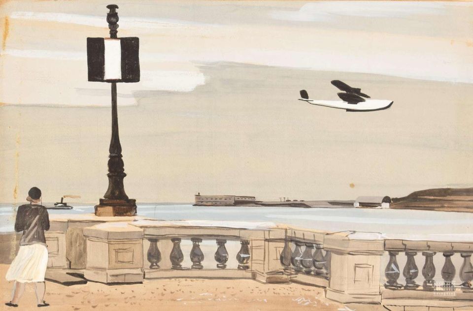 «Гидропланы». Картина Александра Дейнека из фонда Севастопольского художественного музея М.П. Крошицкого, 1934 год