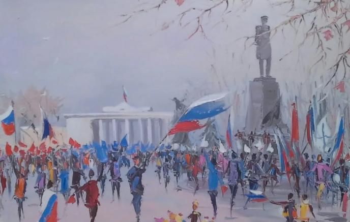 Михаил Онуфриенко: Художник Олег Танцюра вручил книги "Холодный март 14-го" зам Михаил Онуфриенко: Художник Олег Танцюра вручил книги "Холодный март 14-го" зам