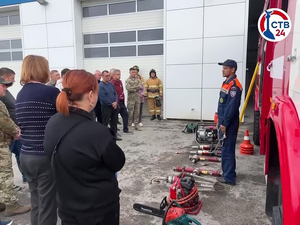 В пожарно-спасательной части «Терновка» проходит обучение по гражданской обороне
