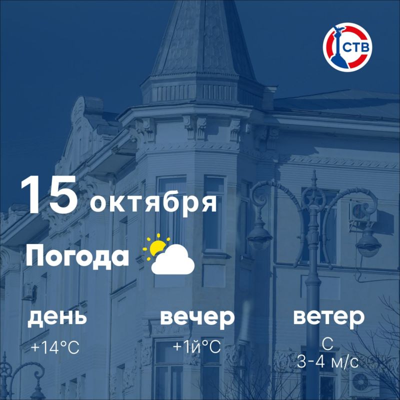 Доброе утро, севастопольцы! Сегодня, 15 октября, в городе переменная облачность