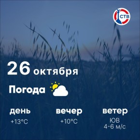 Доброе утро, севастопольцы! Сегодня, 26 октября, в городе переменная облачность