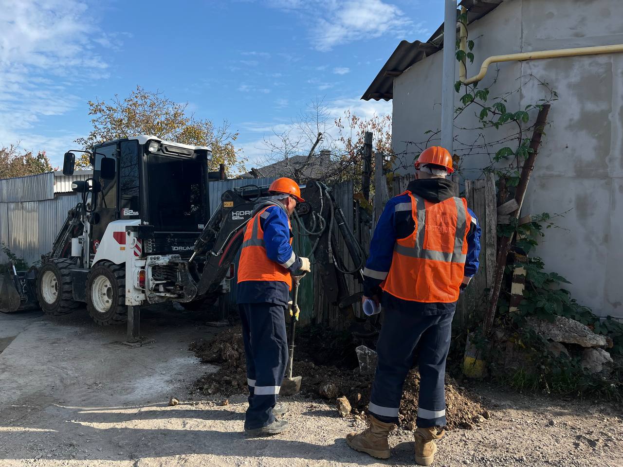 Работы по догазификации на ул. Персиковой, 25А