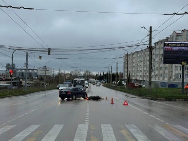 ДТП на автодороге «Севастополь-порт бухта Камышовая» с пострадавшим мопедистом