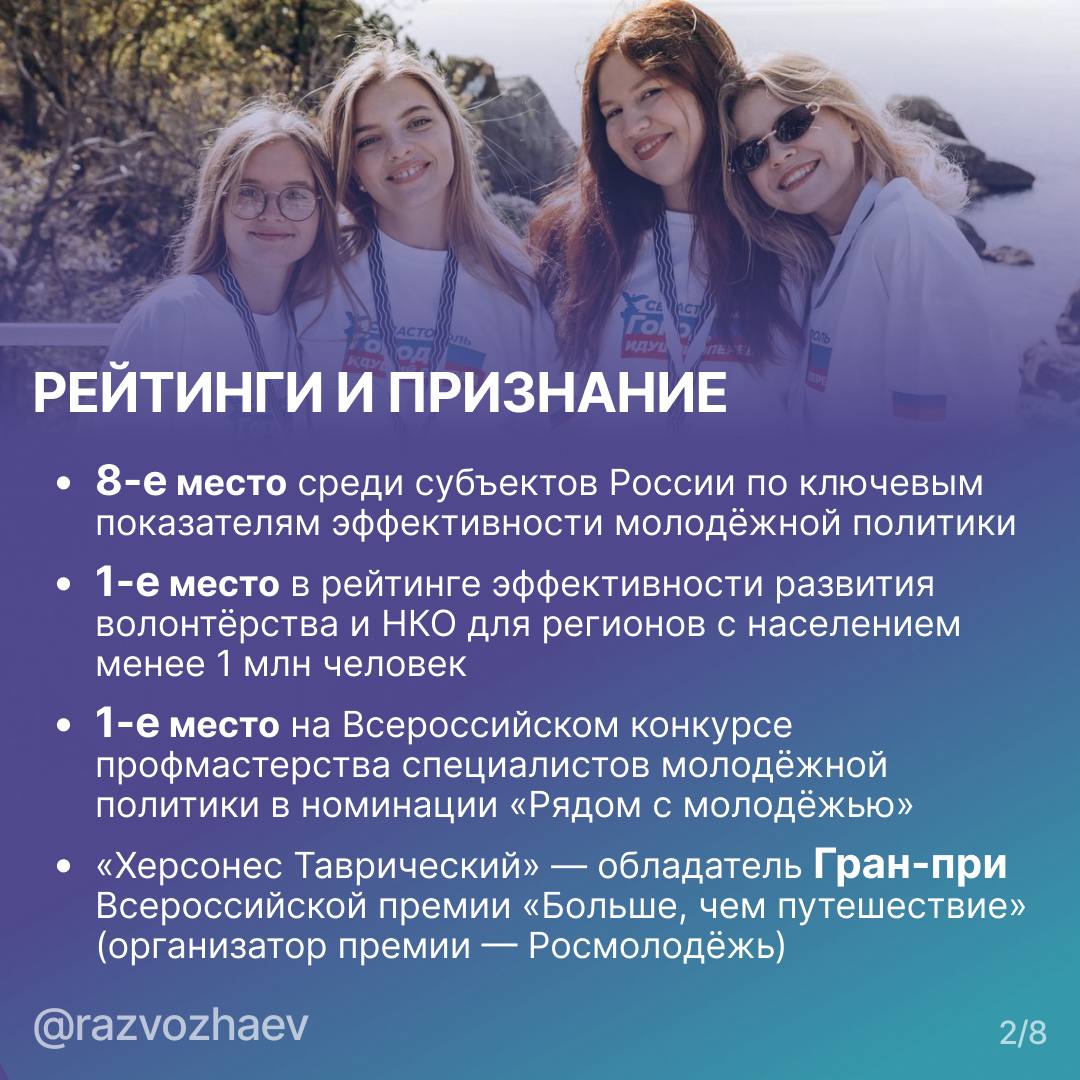 Севастополь вошел в топ-10 лучших регионов страны по эффективности молодежной политики Севастополь вошел в топ-10 лучших регионов страны по эффективности молодежной политики