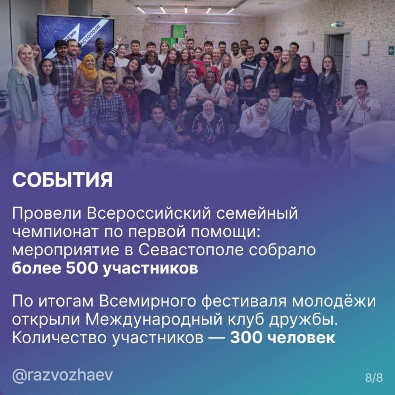 Севастополь вошел в топ-10 лучших регионов страны по эффективности молодежной политики Севастополь вошел в топ-10 лучших регионов страны по эффективности молодежной политики