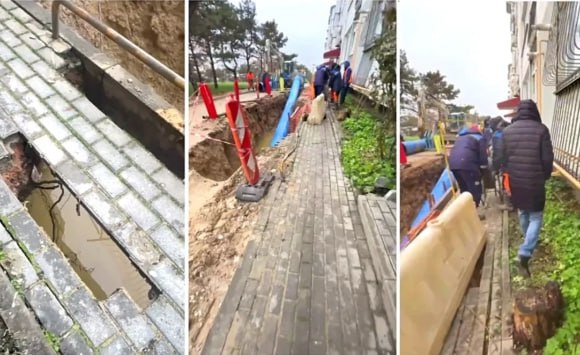 Грязь, провалы в асфальте и запах канализации: как идёт стройка на проспекте Генерала Острякова