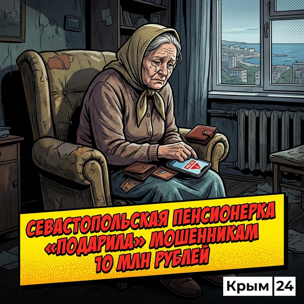 Севастопольская пенсионерка «подарила» мошенникам 10 млн рублей