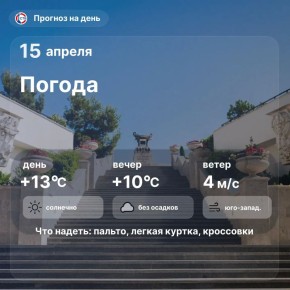 ������ ����, �������������! ������� ������ � ������ ���������, ������� �� ���������, ����������� ������� ���������� �� +13�C