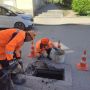 Водоканал: Рабочие моменты. Ремонт дождеприемника ул.Кулакова Фото Николая Ерёмина