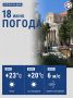 Сегодня температура воздуха в городе поднимется до +23