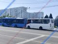 В Севастополе на остановке «Парк Победы» столкнулись автобус и троллейбус