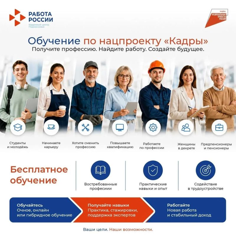 Освойте новую профессию бесплатно