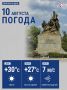 Сегодня температура воздуха в городе поднимется до +30