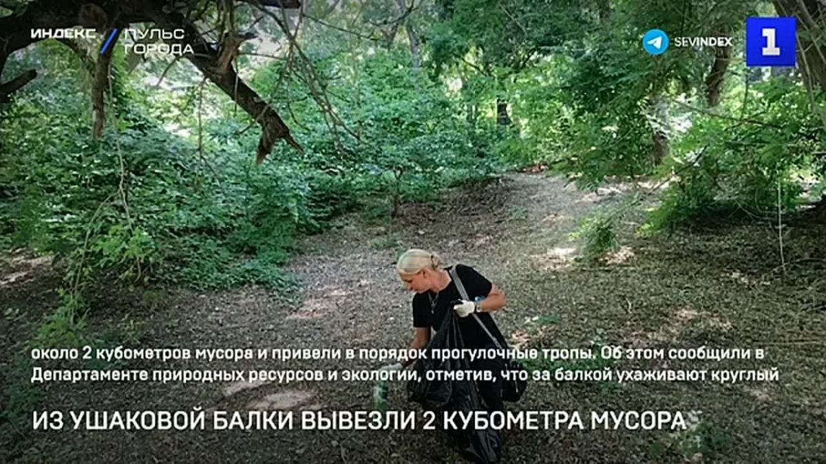 Ботанический памятник природы «Ушакова балка» очистили от мусора