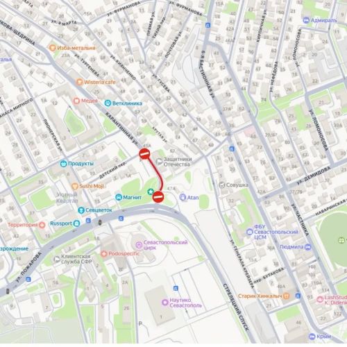 Участок улицы Карантинная в Севастополе перекроют до 1 июня 2027 года
