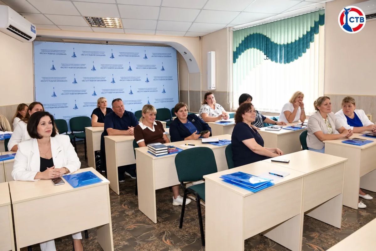 Ведущая «СТВ» Полина Кольт поделилась опытом работы в кадре с севастопольскими педагогами Ведущая «СТВ» Полина Кольт поделилась опытом работы в кадре с севастопольскими педагогами