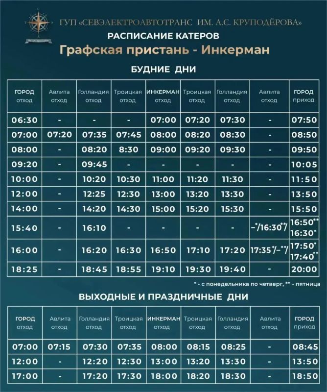 Рейсов на маршруте «Графская пристань — Инкерман» станет больше