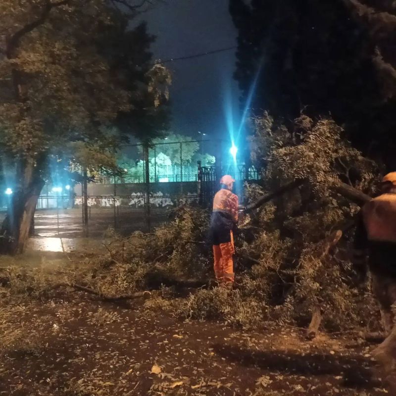 В городе наблюдаются сильные осадки и шквалистый ветер В городе наблюдаются сильные осадки и шквалистый ветер