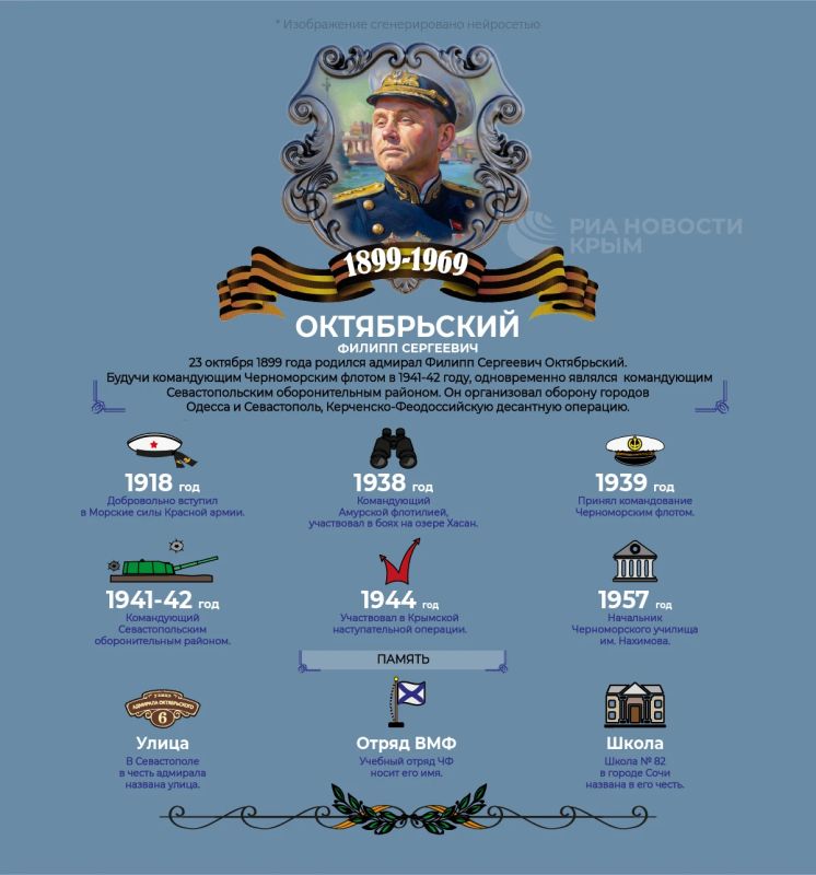 От кочегара до адмирала.. 23 октября родился Филипп Октябрьский – командующий Черноморским флотом и один из руководителей обороны Севастополя. В этом году ему могло исполниться 127 лет! Свой путь на флоте он начинал с работы...